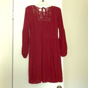 Burgundy dress